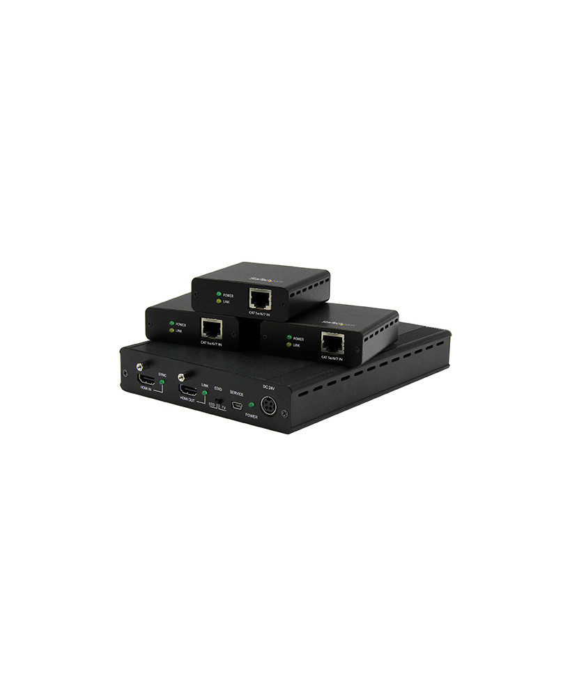 Buy Startech 3-Port HDBaseT Extender Kit with 3 Receivers - 1x3 HDMI over CAT5 Splitter - Up to 4K ST124HDBT