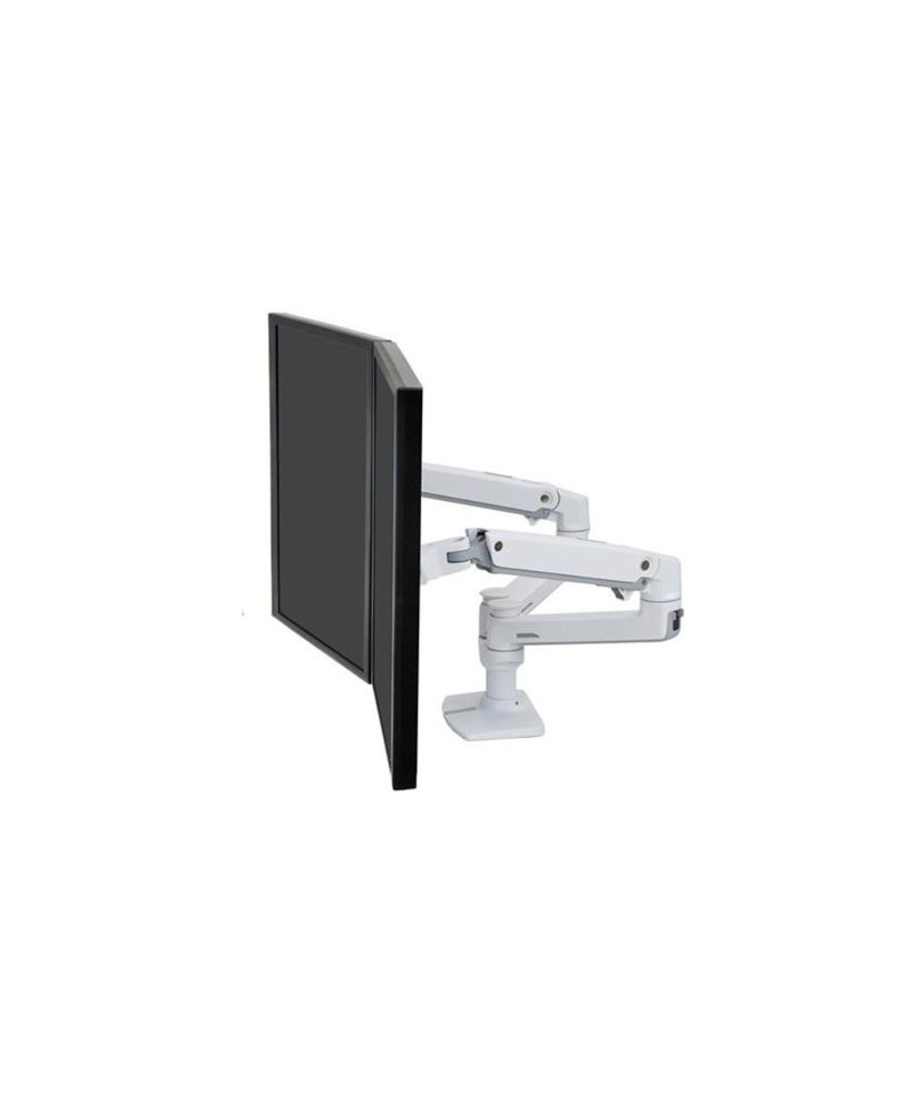 Buy Ergotron LX Dual Side-by-Side Mounting Arm in White 45-491-216 for Monitor