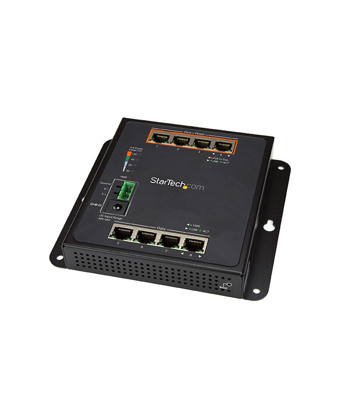 Buy Startech 8-Port (4 PoE+) Gigabit Ethernet Switch IES81GPOEW - Managed - Wall Mount with Front Access