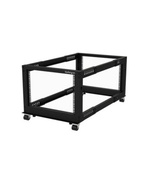 Buy Startech 8U 19in Open Frame Server Rack with Compact 4 Post Adjustable Depth (22-40in) Mobile - Free Standing Network/Computer Equipment Data Rack 4POSTRACK8U