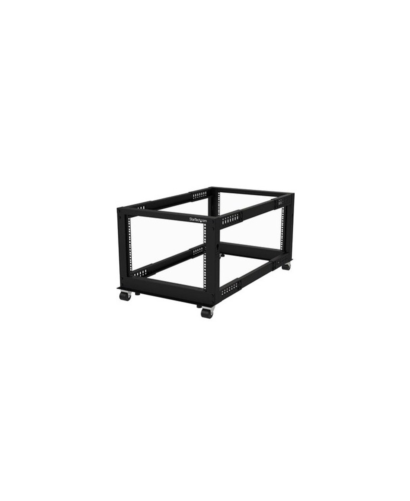 Buy Startech 8U 19in Open Frame Server Rack with Compact 4 Post Adjustable Depth (22-40in) Mobile - Free Standing Network/Computer Equipment Data Rack 4POSTRACK8U