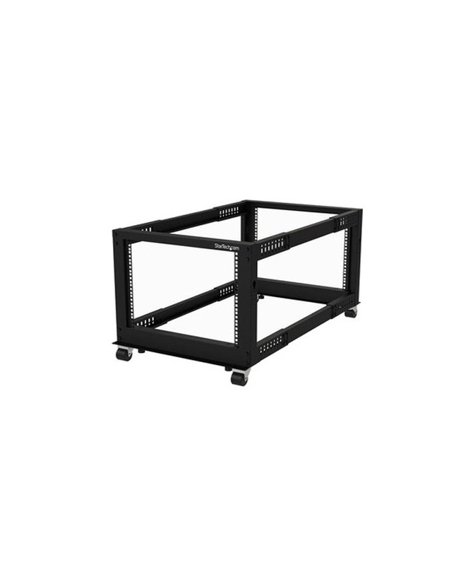 Buy Startech 8U 19in Open Frame Server Rack with Compact 4 Post Adjustable Depth (22-40in) Mobile - Free Standing Network/Computer Equipment Data Rack 4POSTRACK8U