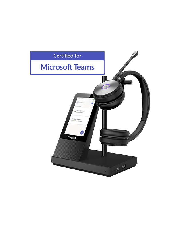 Yealink WH66 Microsoft Teams DECT Stereo Wireless Headset TEAMS-WH66-D