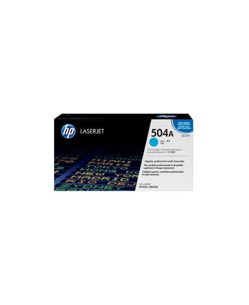 Buy HP 504A Cyan LaserJet Toner Cartridge CE251A for Color LaserJet CM3530 MFP, CM3530fs MFP