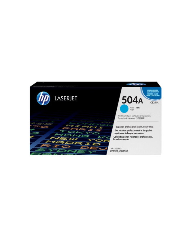 Buy HP 504A Cyan LaserJet Toner Cartridge CE251A for Color LaserJet CM3530 MFP, CM3530fs MFP