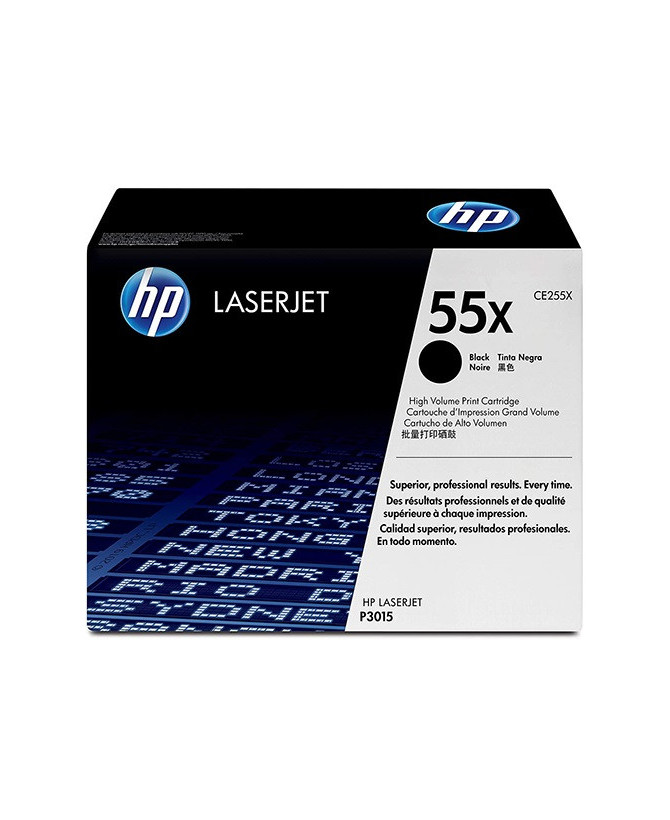 Buy HP 55X Black High Yield Original LaserJet Toner Cartridge CE255X for LaserJet Enterprise MFP M525dn, MFP M525f, P3015