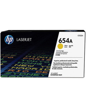 Buy HP 654A Yellow Original LaserJet Toner Cartridge CF332A for Color LaserJet Enterprise M651dn, M651n, M651xh