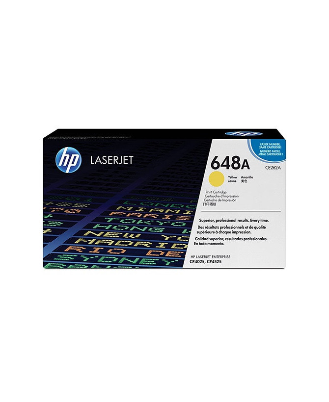 Buy HP 648A Yellow Original LaserJet Toner Cartridge CE262A for Color LaserJet Enterprise CP4025dn, CP4025n, CP4525dn