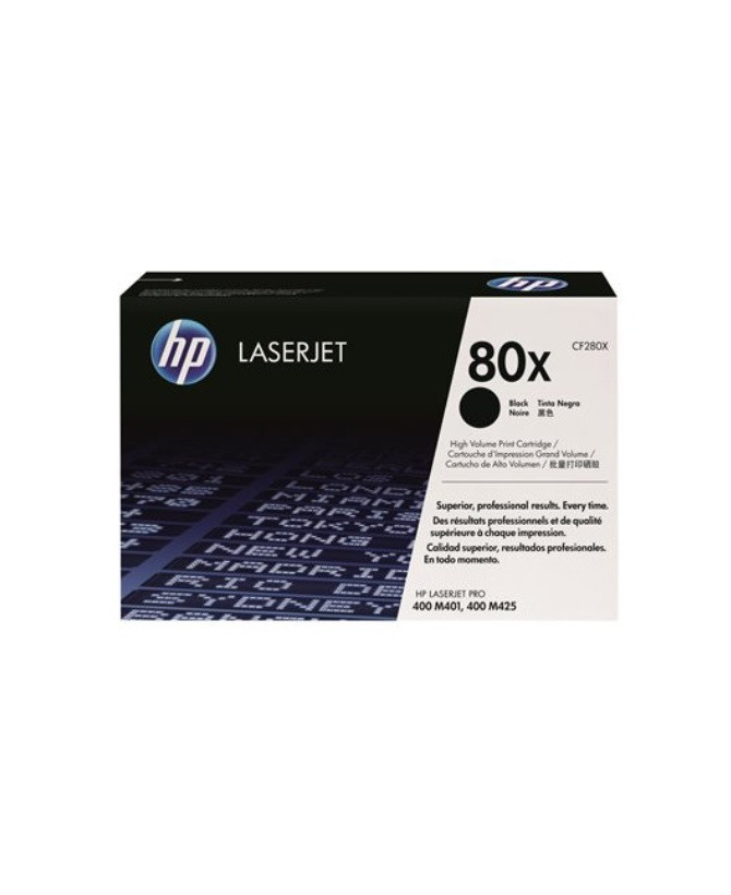 Buy HP 80x High Yield Black LaserJet Toner Cartridge CF280X for LaserJet Pro 400 M401a, 400 M401d