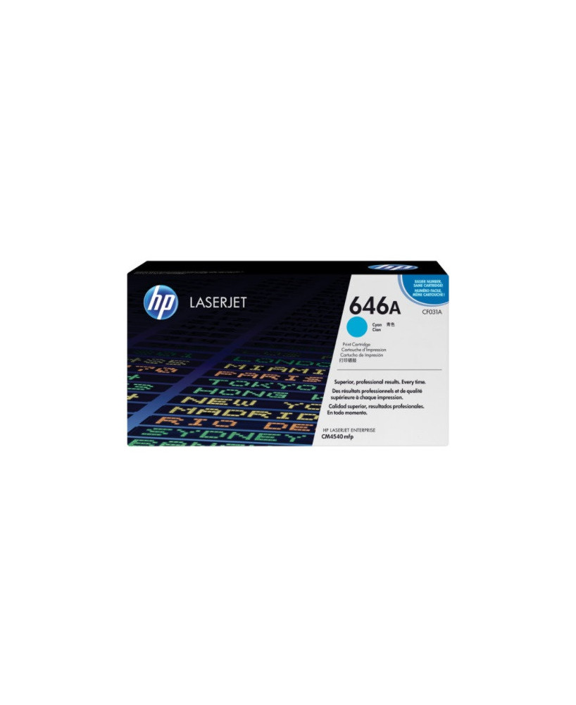 Buy HP 646A Cyan LaserJet Toner Cartridge CF031A for LaserJet Enterprise CM4540 MFP, CM4540f MFP