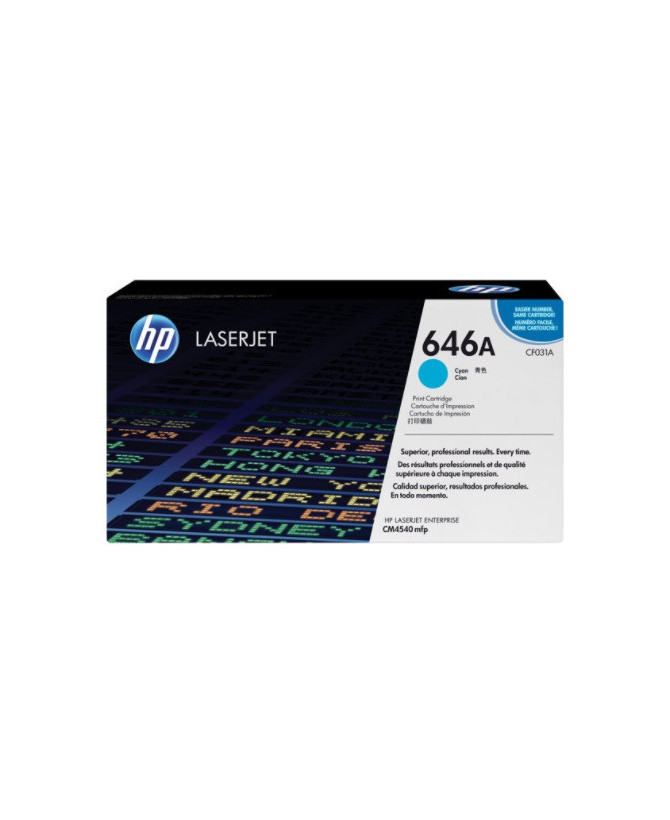 Buy HP 646A Cyan LaserJet Toner Cartridge CF031A for LaserJet Enterprise CM4540 MFP, CM4540f MFP