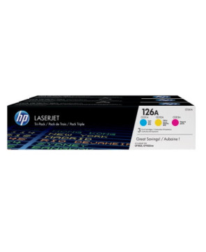 Buy HP 126A Tri-pack Yellow, Cyan, Magenta LaserJet Toner Cartridge CF341A for Color LaserJet Pro CP1025, CP1025nw