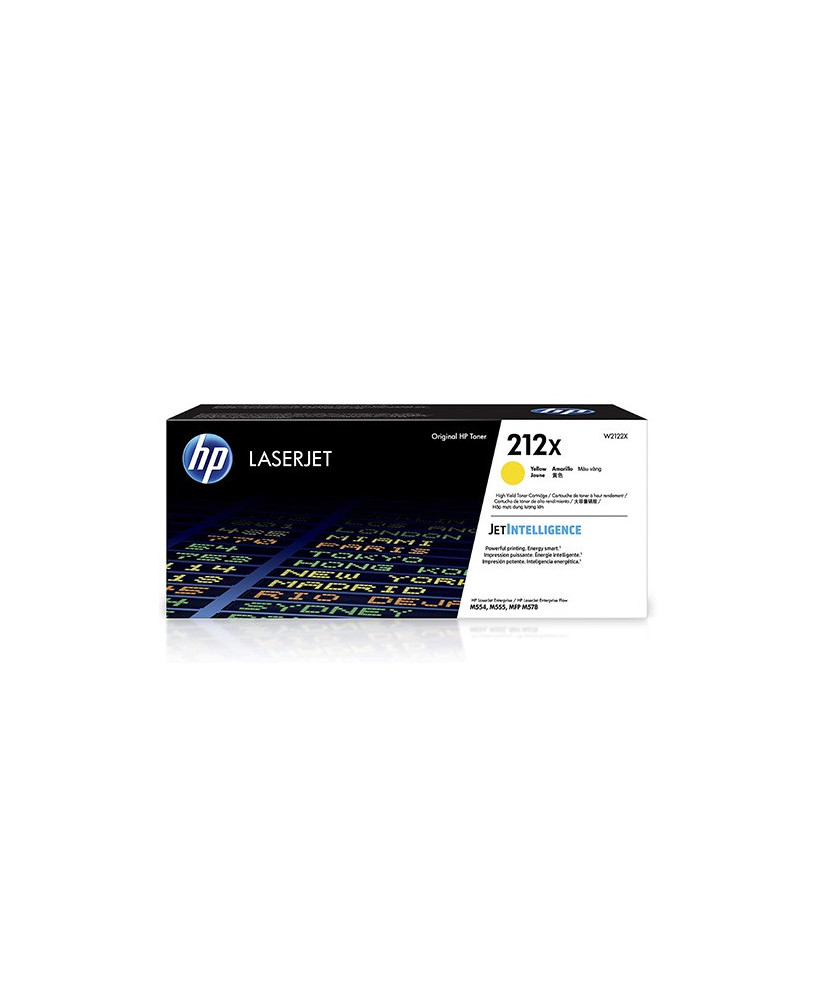 Buy HP 212X High Yield Yellow Original LaserJet Toner Cartridge W2122X for HP Color LaserJet Enterprise M554, M555, M558 Series