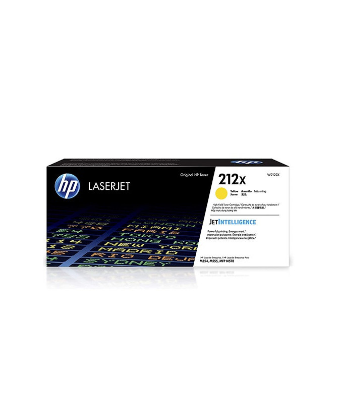 Buy HP 212X High Yield Yellow Original LaserJet Toner Cartridge W2122X for HP Color LaserJet Enterprise M554, M555, M558 Series