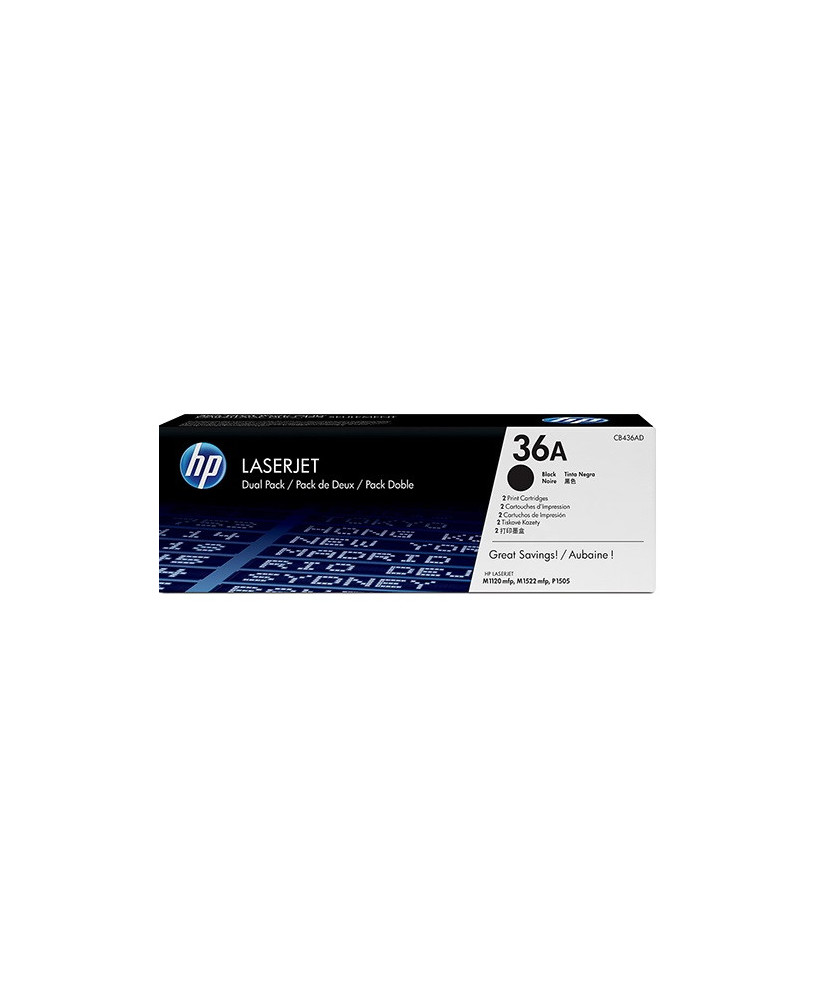 Buy HP 36A 2-pack Black Original LaserJet Toner Cartridges CB436AD for LaserJet M1120 MFP, M1120n MFP, M1522n MFP