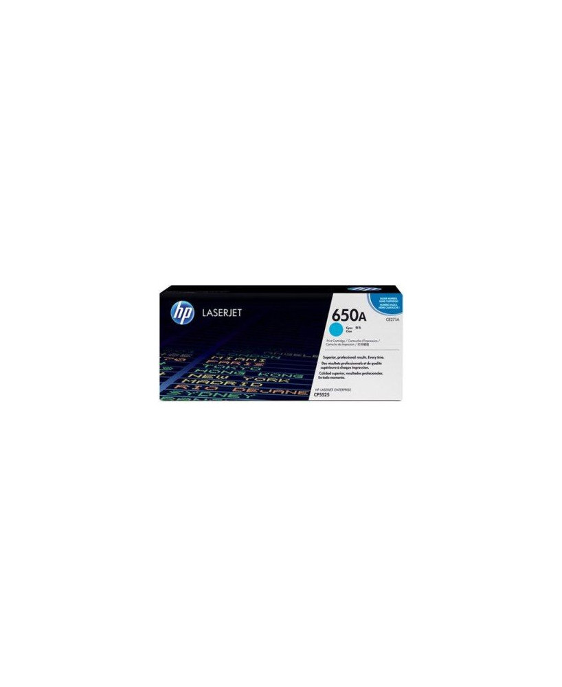 Buy HP 650A Cyan Original LaserJet Toner Cartridge CE271A for HP Color LaserJet Enterprise CP5520, CP5520dn, CP5520n, CP5520xh, CP5525dn, CP5525n, CP5525xh, M750dn, M750n, M750xh