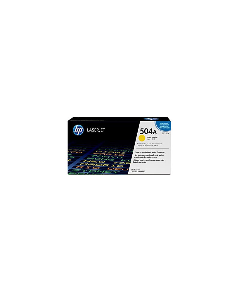 Buy HP 504A Yellow Original LaserJet Toner Cartridge CE252A for HP Color LaserJet CM3530 MFP, CM3530fs MFP, CP3525, CP3525dn, CP3525n, CP3525x