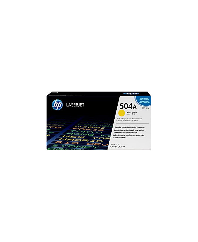 Buy HP 504A Yellow Original LaserJet Toner Cartridge CE252A for HP Color LaserJet CM3530 MFP, CM3530fs MFP, CP3525, CP3525dn, CP3525n, CP3525x