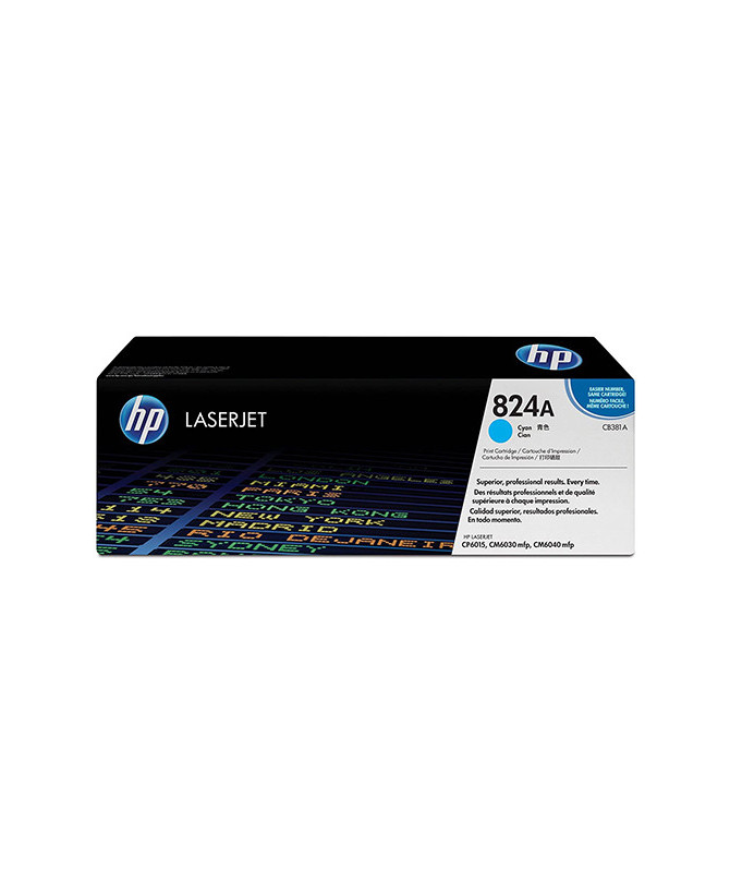 Buy HP 824A Cyan Original LaserJet Toner Cartridge CB381A for HP Color LaserJet CP6015 Printers and CM6040 MFP