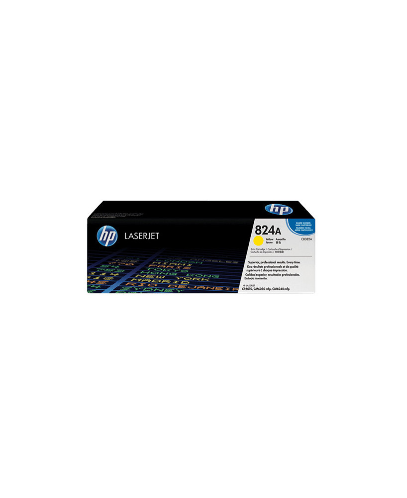 Buy HP 824A Yellow Original LaserJet Toner Cartridge CB382A for HP Color LaserJet CP6015 Printers and CM6040 MFP