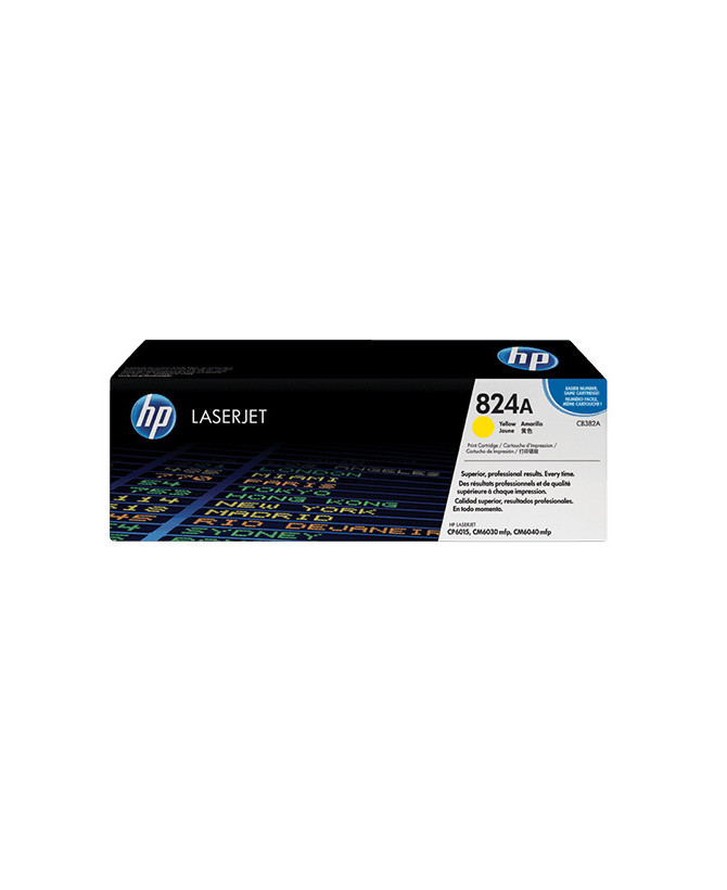 Buy HP 824A Yellow Original LaserJet Toner Cartridge CB382A for HP Color LaserJet CP6015 Printers and CM6040 MFP