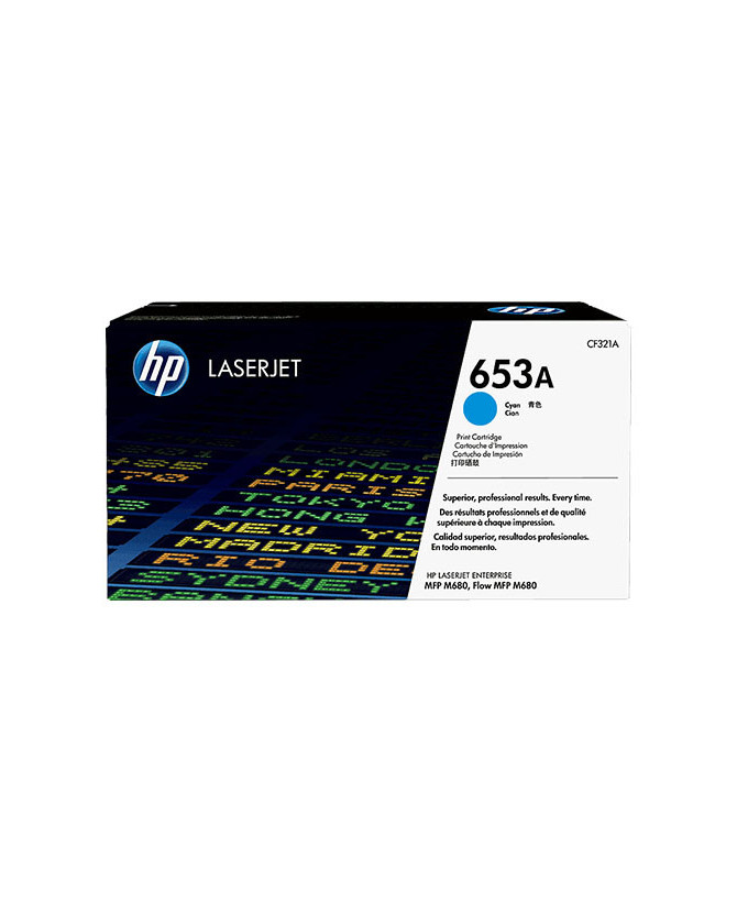 Buy HP 653A Cyan LaserJet Toner Cartridge CF321A for LaserJet Enterprise MFP M680dn, MFP M680f