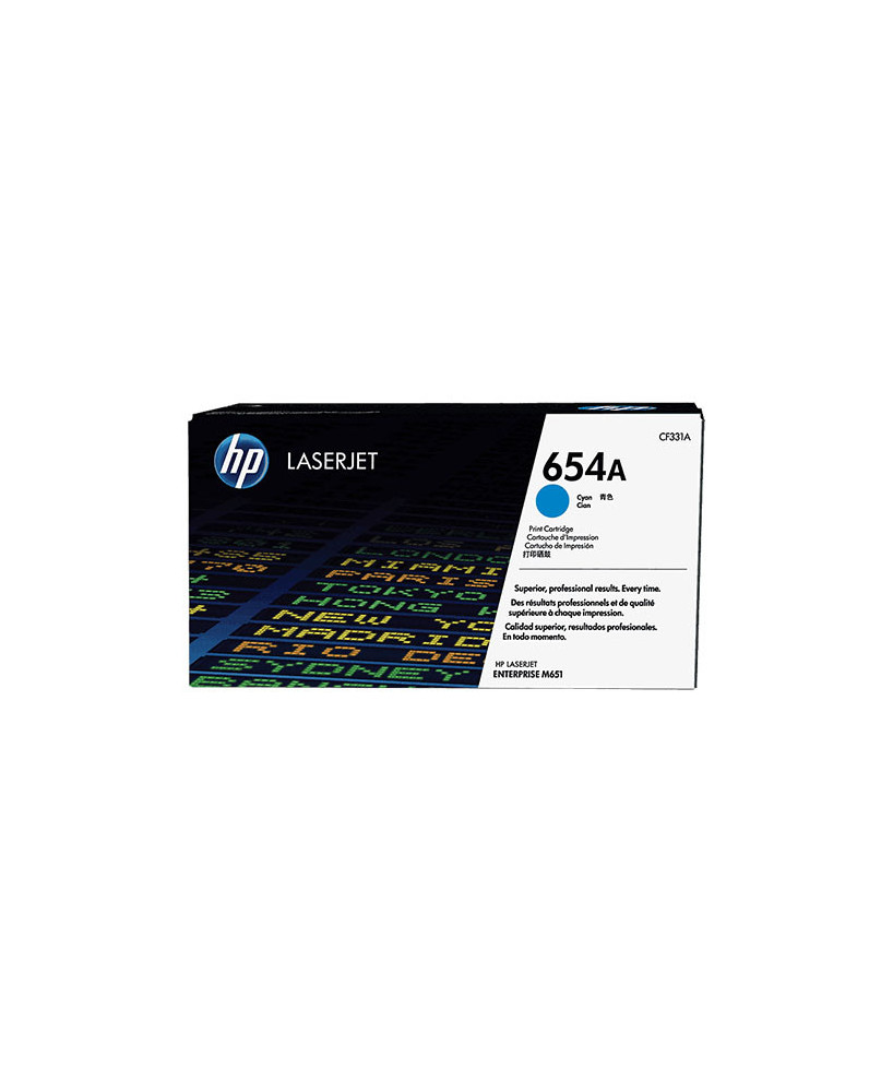 Buy HP 654A Cyan Original LaserJet Toner Cartridge CF331A for HP LaserJet Enterprise M651 Series