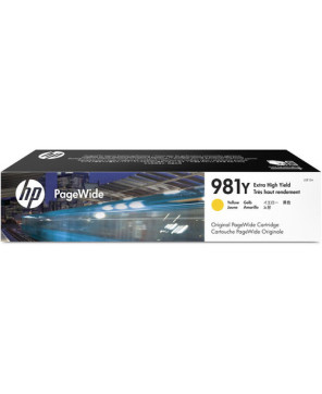 Buy HP 981Y Yellow Extra High Yield Original PageWide Cartridge L0R15A for PageWide Enterprise Colour Printer