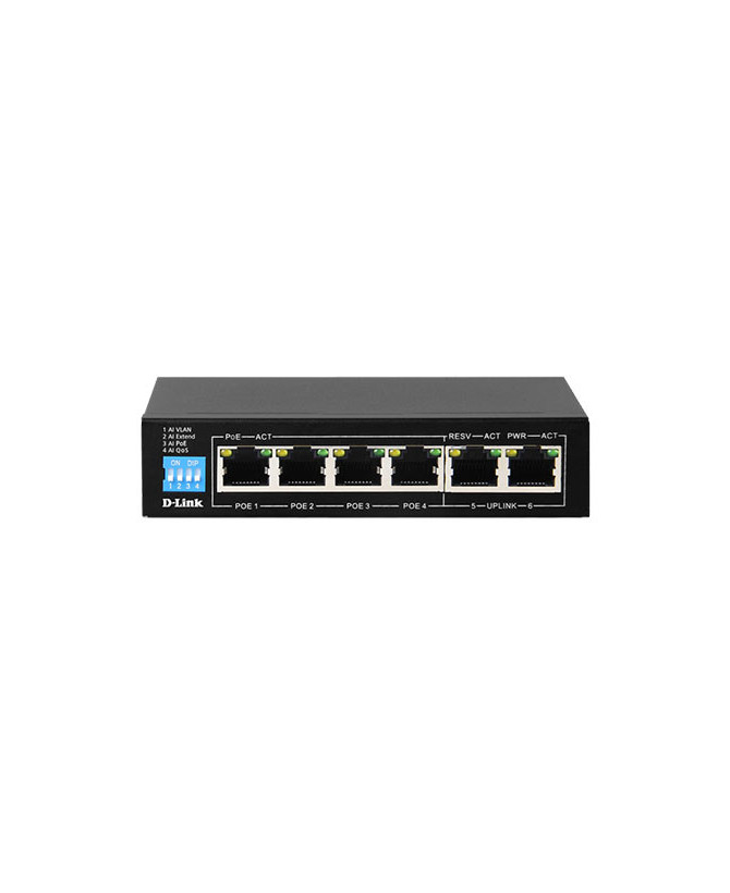 Buy D-Link 6-Port PoE Switch DES-F1006P-E with 4 Long Reach 250m PoE Ports and 2 Uplink Ports