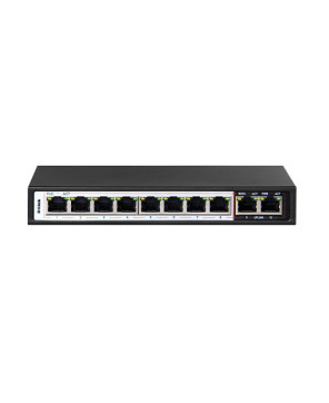 D-Link 250M 10-Port 10/100 Switch with 8 PoE Ports and 2 Uplink Ports DES-F1010P-E