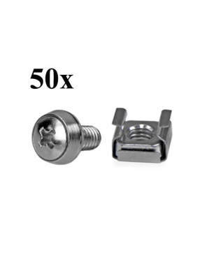 Buy StarTech 50x M6 Mounting Screws and Cage Nuts CABSCREWM6 for Server Rack Cabinet