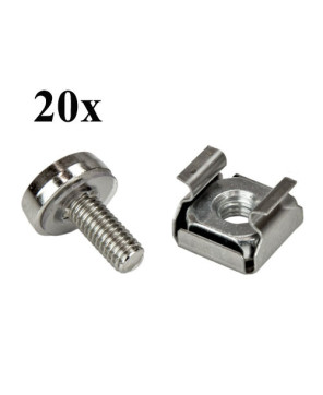 Buy StarTech 20x M5 Rack Screws and M5 Cage Nuts CABSCRWM520 for Server Rack Cabinet