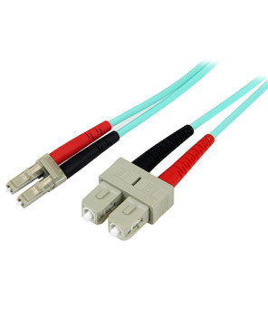 Buy StarTech 5m Multimode Duplex 50/125 - LSZH - LC/SC Fiber Optic Cable A50FBLCSC5 in Aqua