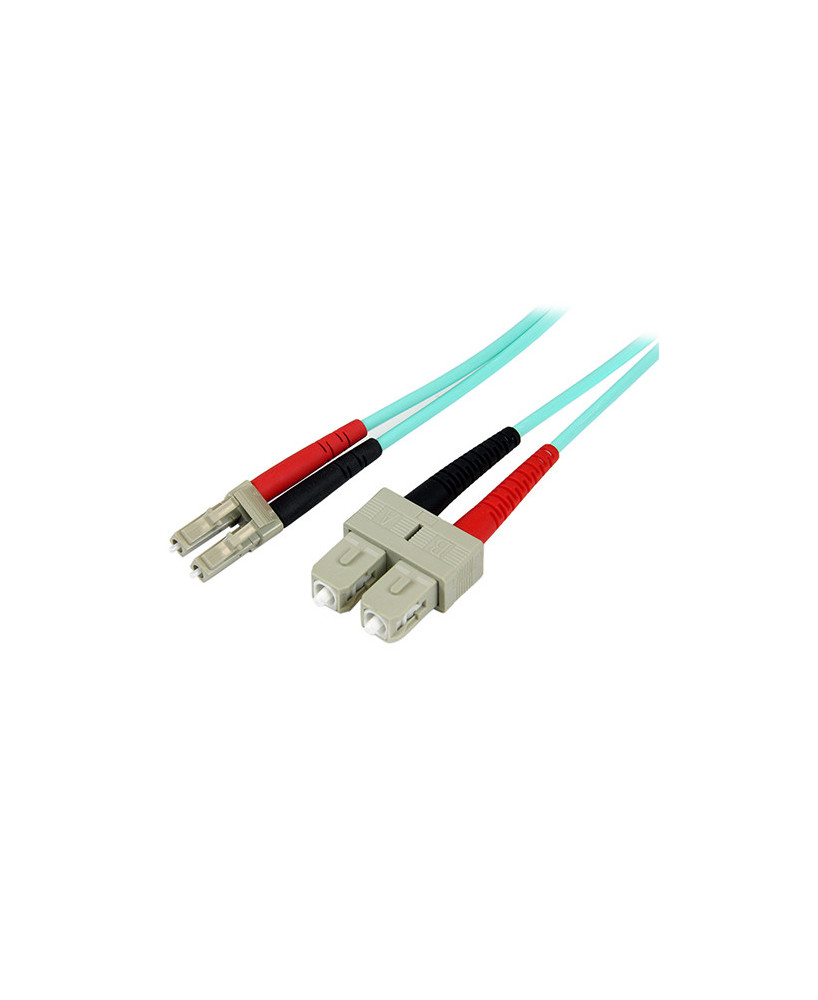 Buy StarTech 5m Multimode Duplex 50/125 - LSZH - LC/SC Fiber Optic Cable A50FBLCSC5 in Aqua