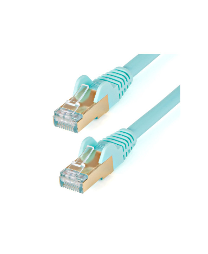 Buy StarTech 7.5m Cat6a Patch Cable Shielded Snagless Connector 6ASPAT750CMAQ in Aqua