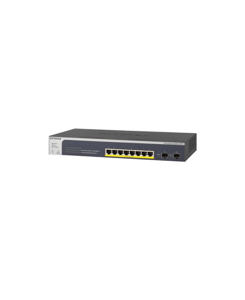 Buy Netgear ProSAFE 8-Port PoE+ Gigabit Smart Managed Switch with 2 SFP Ports GS510TPP-100AJS