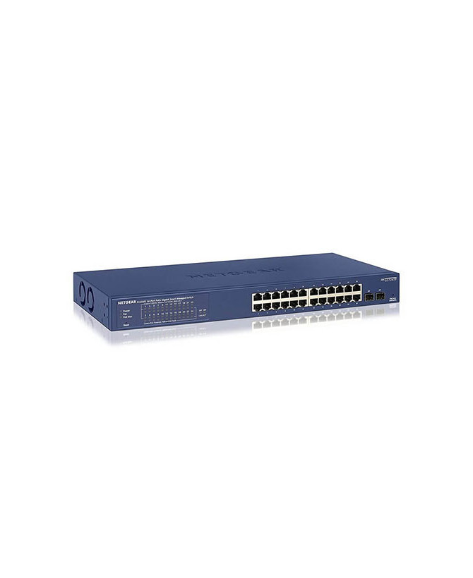 Buy NetGear 24-Port Gigabit PoE+ Smart Managed Pro Switch GS724TP-200AJS with 2 SFP Ports