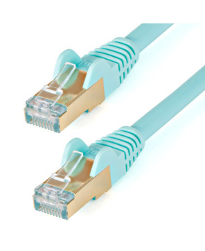 Buy StarTech 1.5 m CAT6a Patch Cable in Aqua 6ASPAT150CMAQ for Network Device