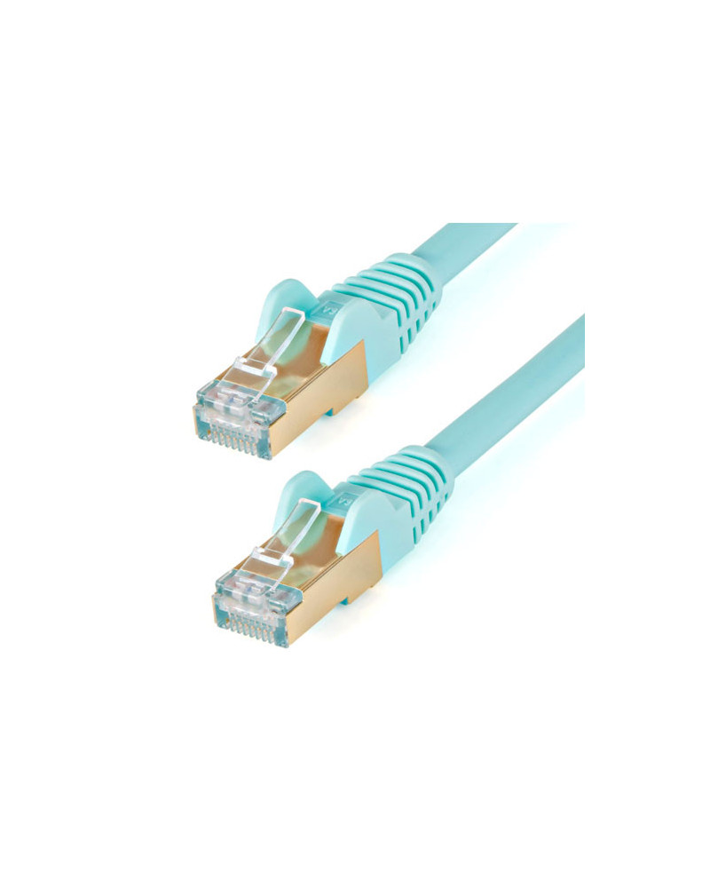 Buy StarTech 1.5 m CAT6a Patch Cable in Aqua 6ASPAT150CMAQ for Network Device