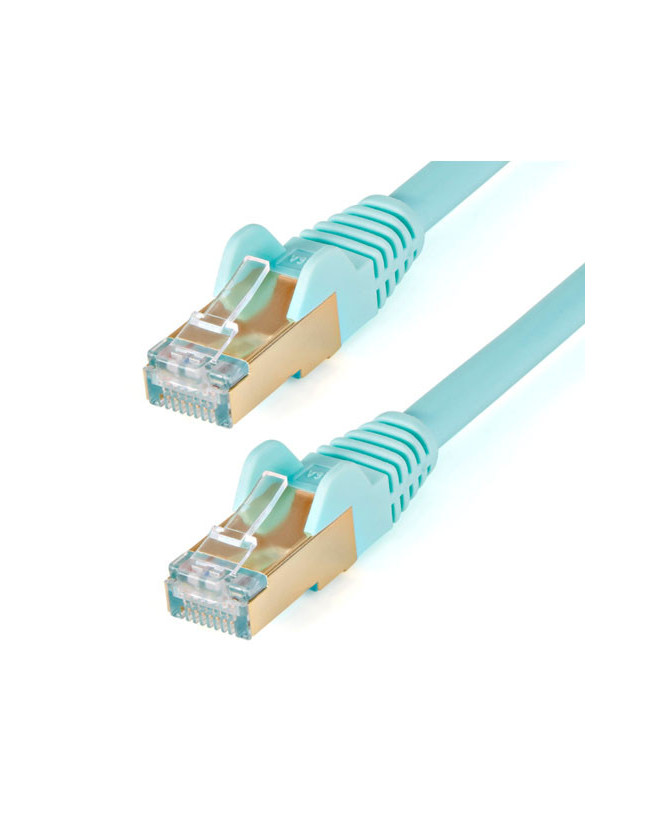 Buy StarTech 1.5 m CAT6a Patch Cable in Aqua 6ASPAT150CMAQ for Network Device