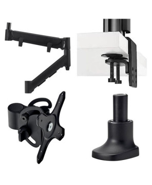 Buy Bundle Atdec AWMS-HXB-H-B Heavy Duty F-Clamp Desk Fixing with Heavy Duty VESA Mounting Head + Monitor Arm Base and 597mm Heady Duty Dynamic Arm 5048190  