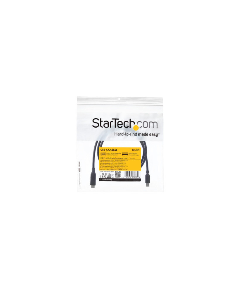 Buy StarTech 1m USB-C to Mini DisplayPort Cable 4K 60Hz CDP2MDPMM1MB in Black