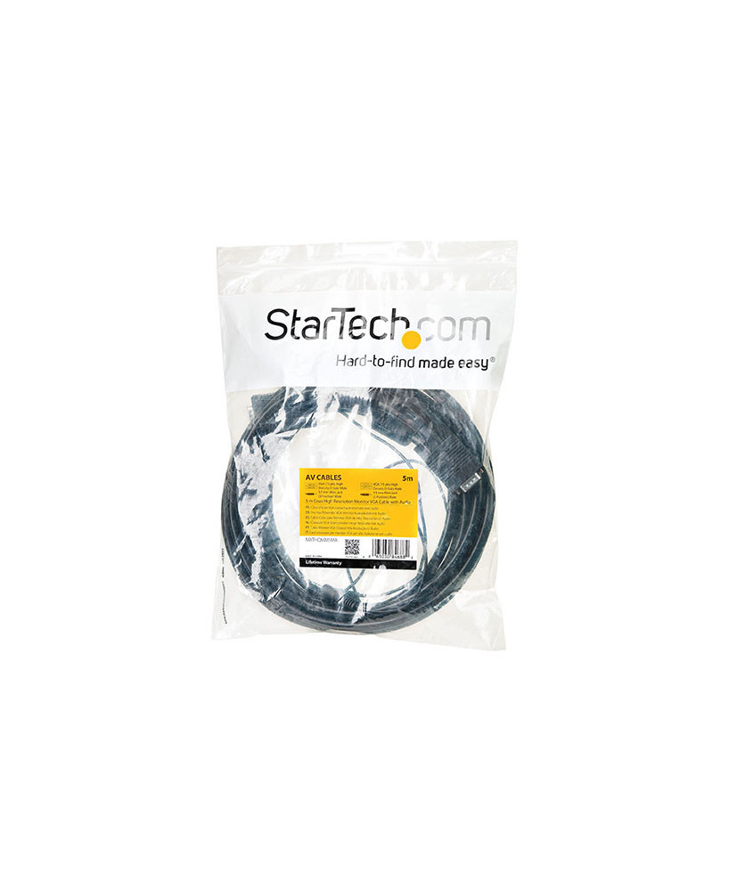 StarTech 10m Coax High Resolution Monitor VGA Video Cable MXTHQMM10MA with Audio HD15 M/M