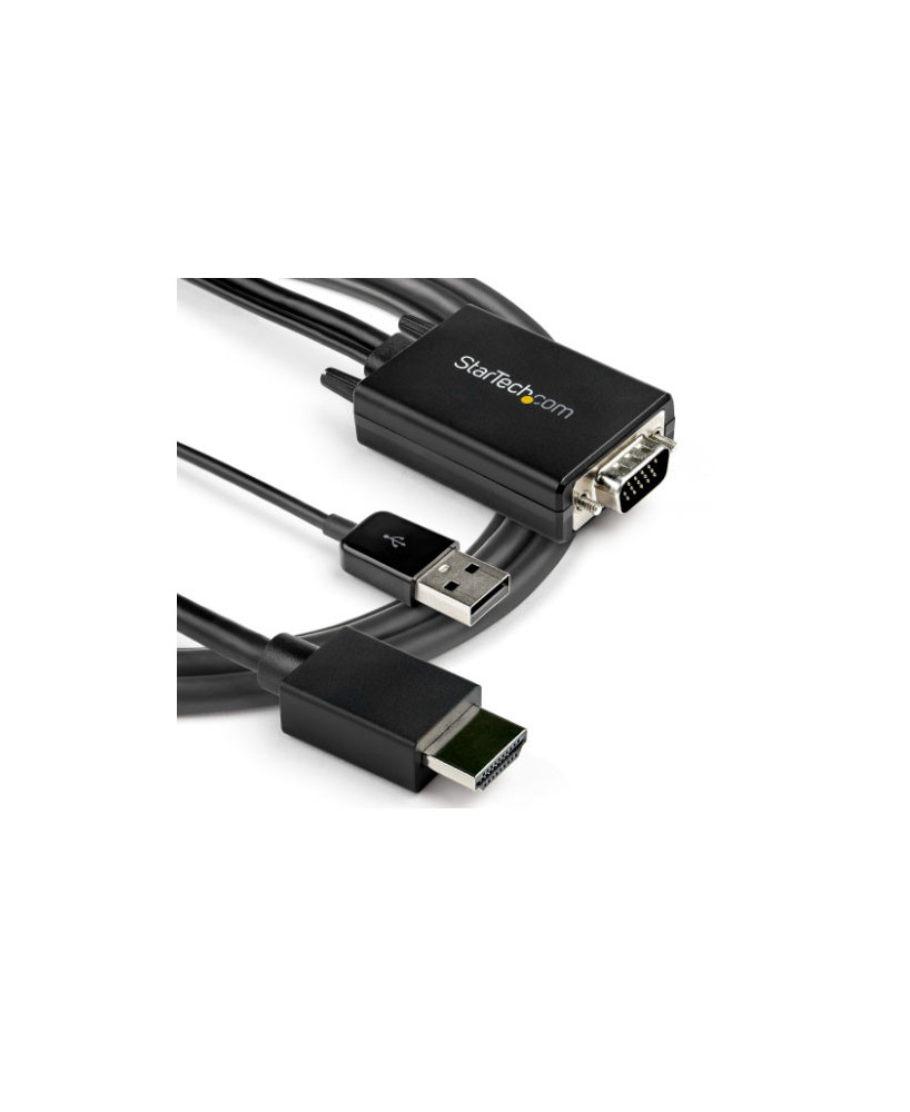 Buy Startech 2m VGA to HDMI Converter Cable with USB Audio Support & Power VGA2HDMM2M