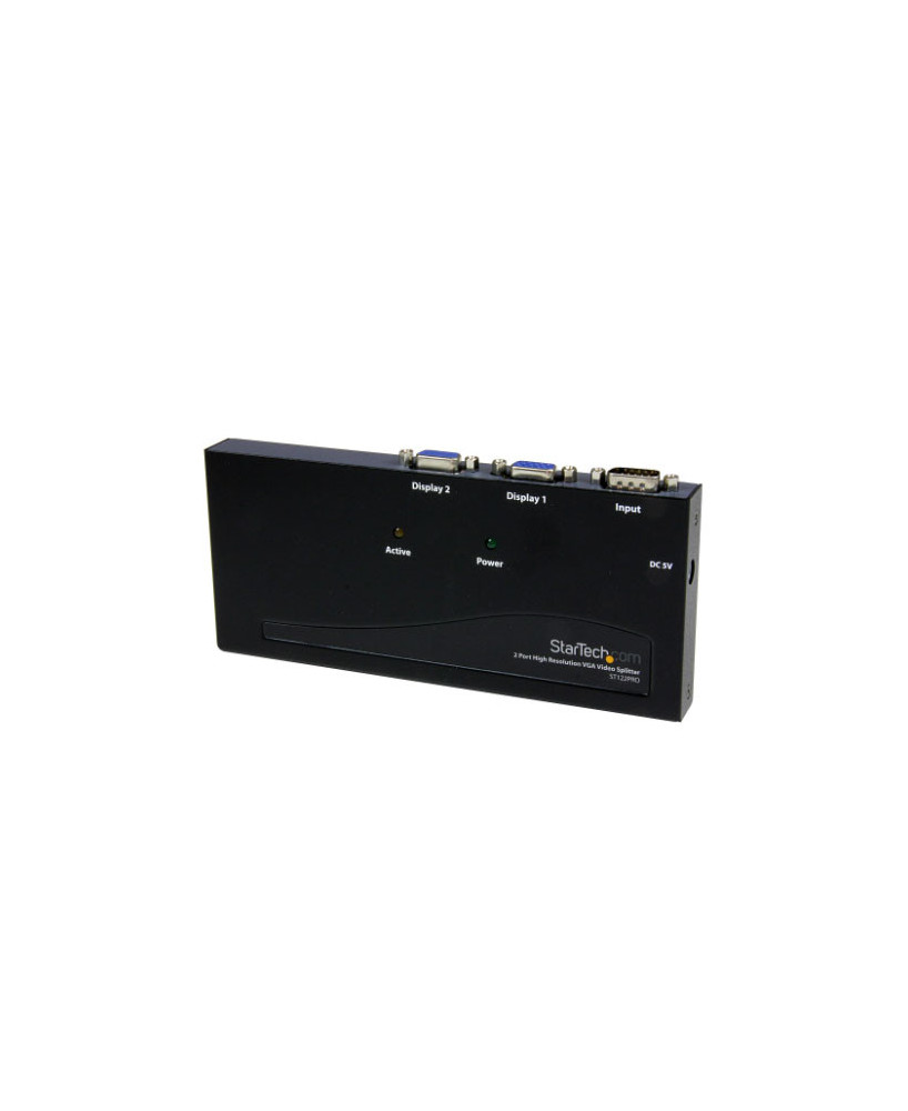 Buy Startech 2 Port High Resolution VGA Video Splitter with Built-in video Amplifier ST122PRO