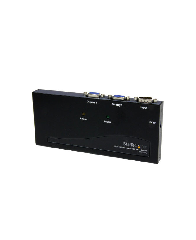 Buy Startech 2 Port High Resolution VGA Video Splitter with Built-in video Amplifier ST122PRO