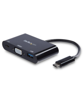 Buy StarTech USB-C to VGA Multifunction Adapter with Power Delivery and USB-A Port CDP2VGAUACP