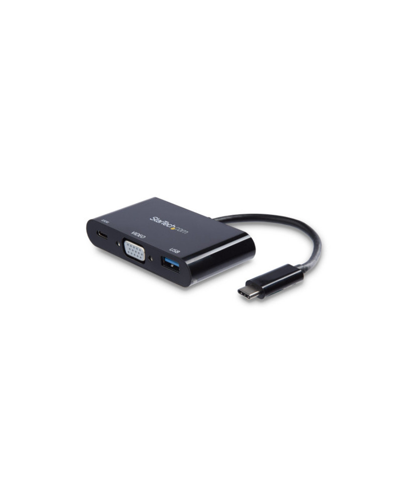 Buy StarTech USB-C to VGA Multifunction Adapter with Power Delivery and USB-A Port CDP2VGAUACP