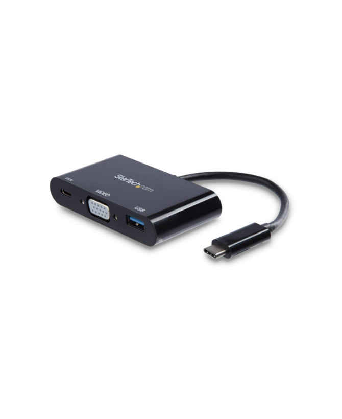 Buy StarTech USB-C to VGA Multifunction Adapter with Power Delivery and USB-A Port CDP2VGAUACP