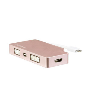 Buy StarTech USB C Multiport Video Adapter CDPVDHDMDPRG with HDMI, VGA, Mini DisplayPort or DVI - Rose Gold 